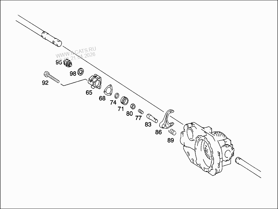 DIFFERENTIAL GEAR,THROUGH DRIVE, DIFFERENTIAL LOCK MERCEDES O 371-U ...