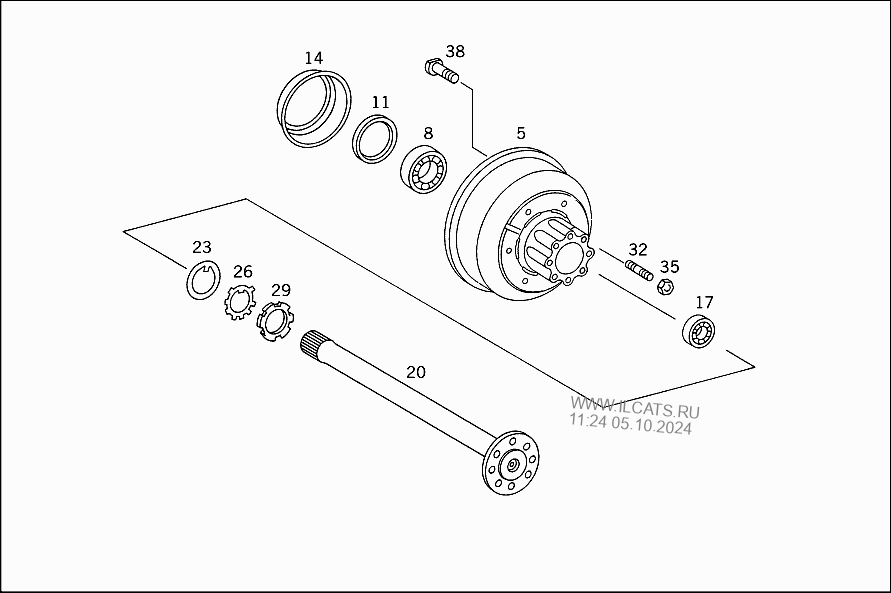 Как затягивать подшипник ступицы на мерседес 814 - 92 фото