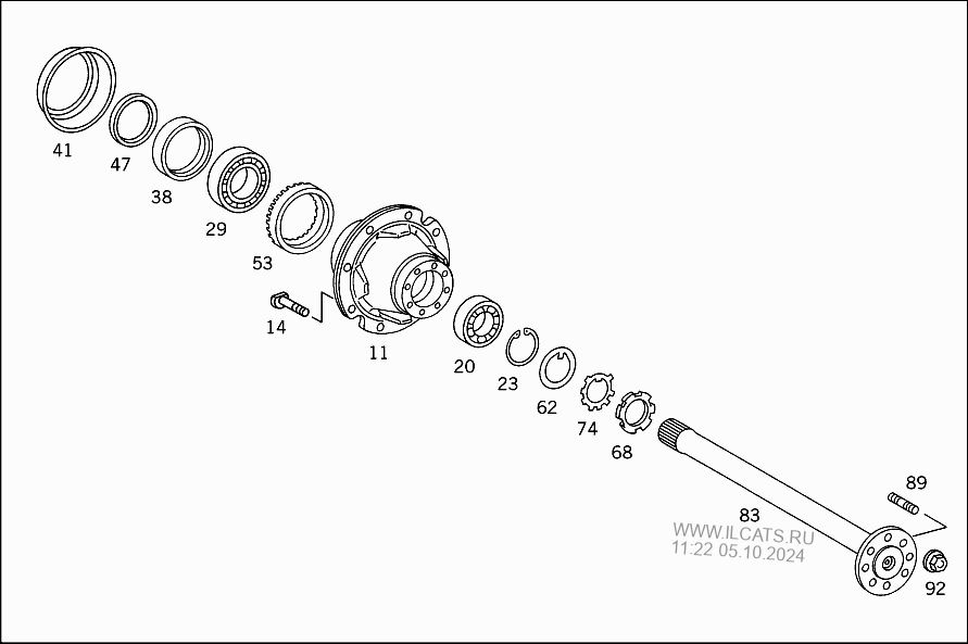 Как затягивать подшипник ступицы на мерседес 814 - 92 фото
