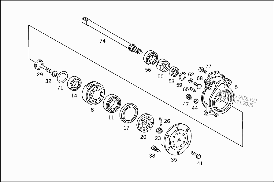 WHEEL HUB DRIVE,LEFT MERCEDES U 650 L&(407211)