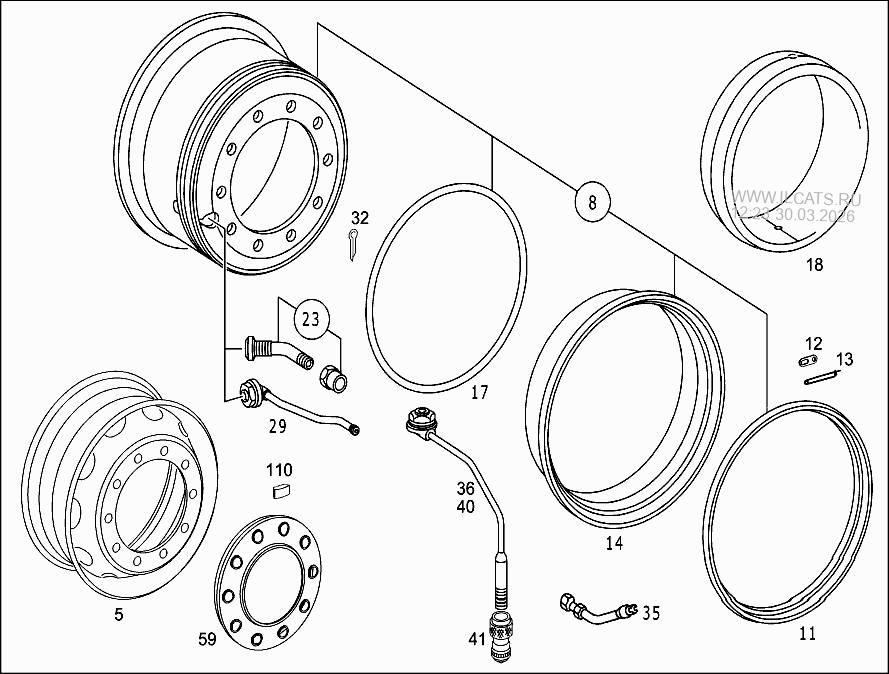 WHEELS MERCEDES LS 911 B&(353015)