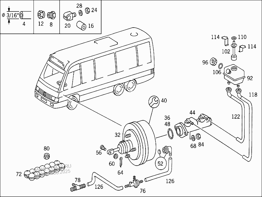 Тормозная система мерседес 814 схема