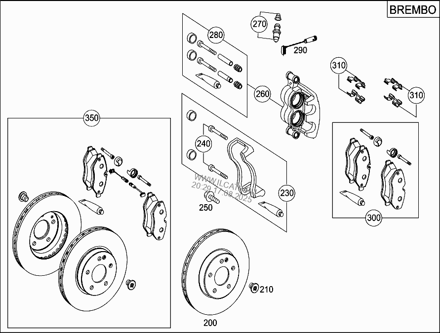 ТОРМОЗ ПЕРЕДНЕГО КОЛЕСА MERCEDES KASTENWAGEN&(639605)