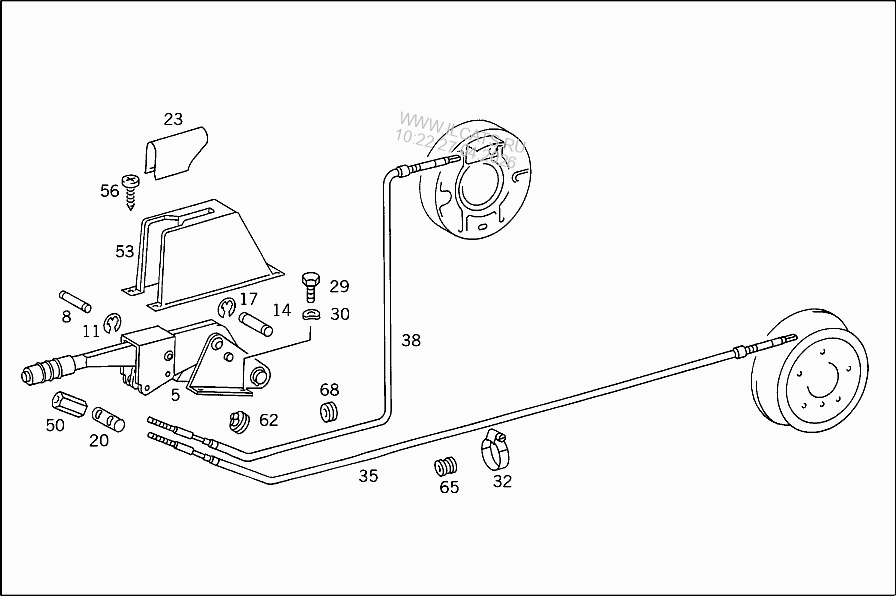 PARKING BRAKE MERCEDES 300 GD&(461312)