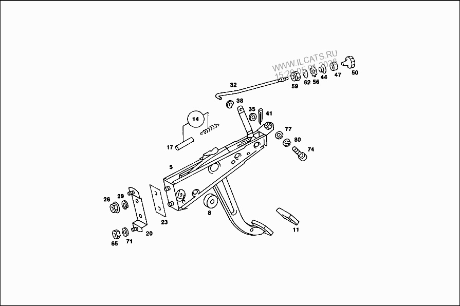 PARKING BRAKE MERCEDES 450 SLC USA&(107024)