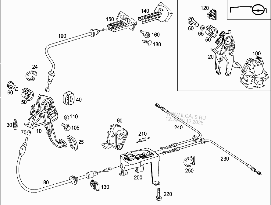FOOT OPERATED PARKING BRAKE MERCEDES E 350&(211056)