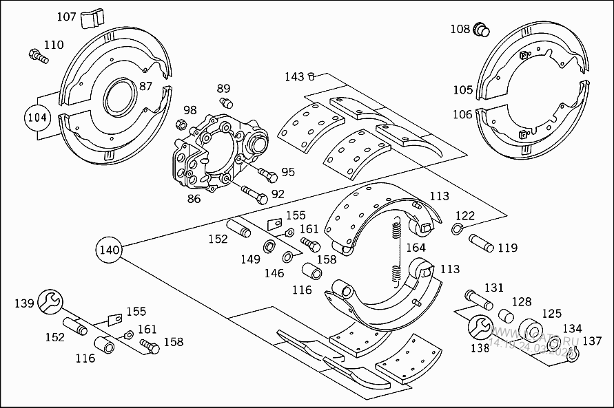 Схема пневмоподвески мерседес 2429 - фото
