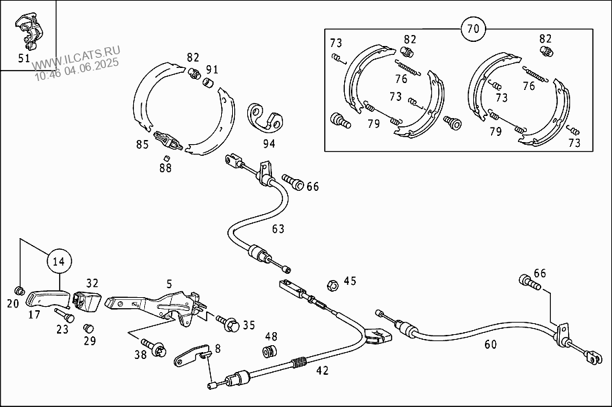 Как снять ручной тормоз мерседес PARKING BRAKE MERCEDES &NBSP;(057748)