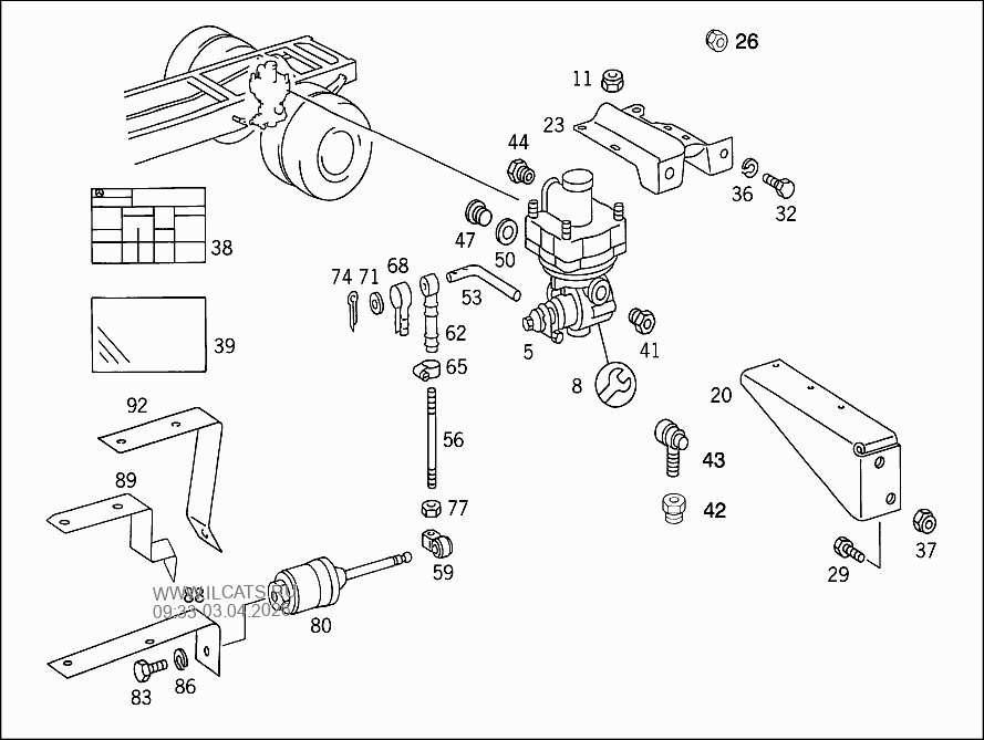 БЛОК КЛАПАНОВ ADBLUE, ПНЕВМОПИТАНИЕ MERCEDES 1214 L - 1229 L&(970253)