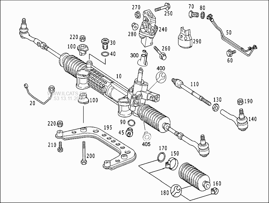 STEERING GEAR AND STEERING LINKAGE MERCEDES E 280 4MATIC&(210081)