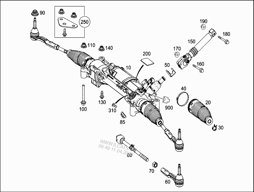 РУЛ. МЕХАНИЗМ, ПЕРИМЕТР ТРУБОПРОВОДА MERCEDES E 320 4MATIC&(210282)