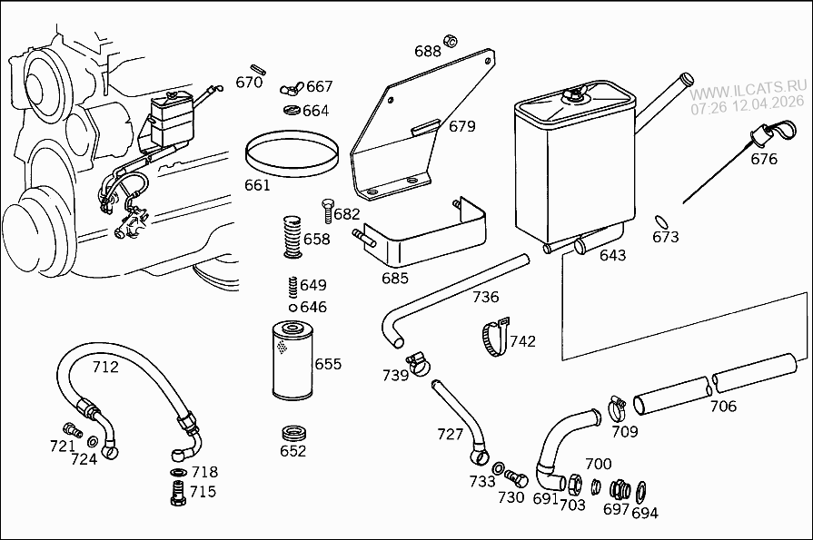 НАСОС ГИДРОУСИЛ. РУЛ. УПР. MERCEDES E 280&(210063)