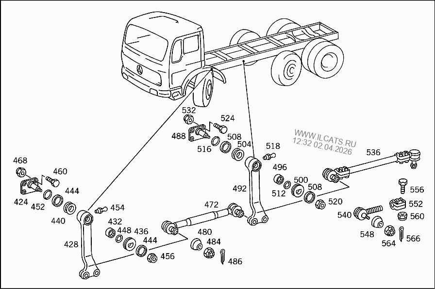 OIL TANK AND HYDRAULIC LINES MERCEDES 712&(688118)
