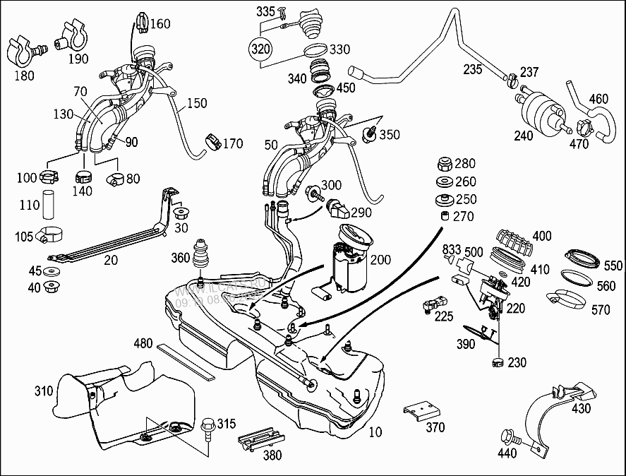 Топливная схема мерседес w202
