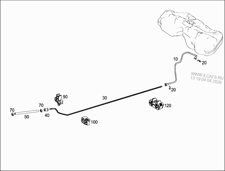 ТОПЛИВОПРОВОДЫ, А/М С БЕНЗ. ДВИГАТЕЛЯМИ MERCEDES S 320&(220165)