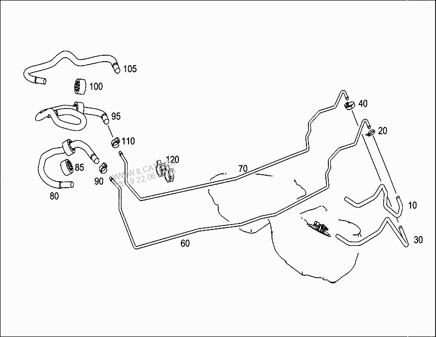 Тип 6 203747. A0049972090. A0059971990. Хомут Mercedes a0059971990.