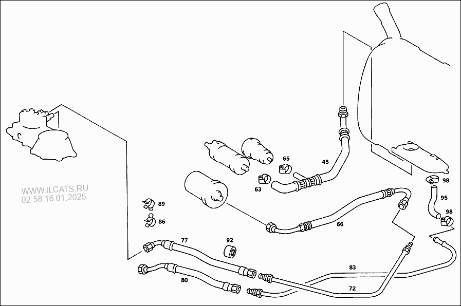 FUEL LINES MERCEDES 190 E AUSTRALIA&(201024)