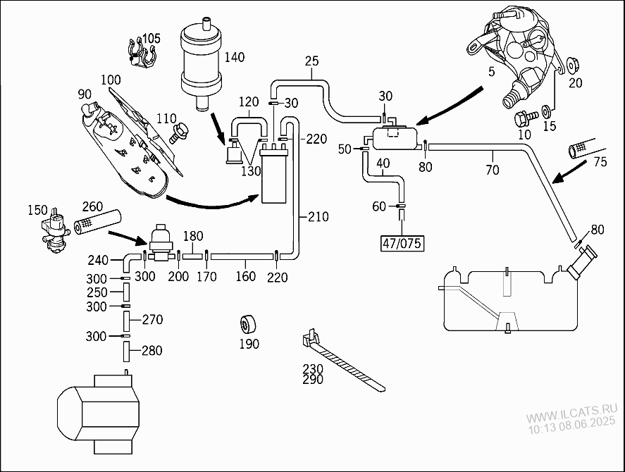 Топливная схема мерседес w202