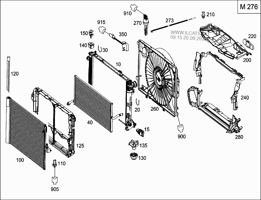 РАДИАТОР, КРЕПЛЕНИЕ И ОБЛИЦОВКА MERCEDES E 300 BLUETEC HYBRID / H&(212098)
