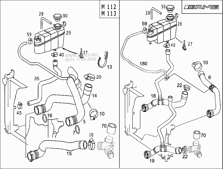 РАСШИР.БАЧОК,КРЕПЛЕНИЕ,ШЛАНГИ MERCEDES LUXUSKOMBI&(636813)