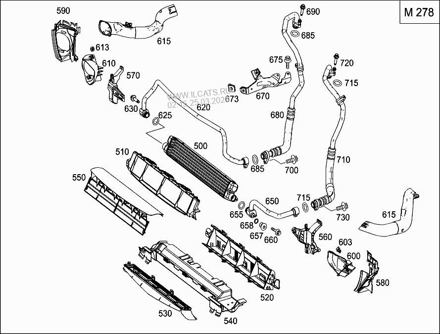 ТРУБОПРОВ. ХЛАДАГЕНТА MERCEDES G 400 CDI&(463333)