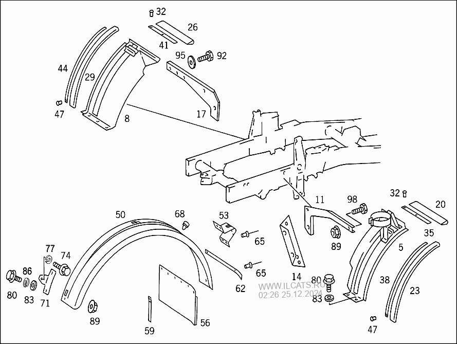 CHASSIS SHEET METAL MERCEDES U 1750/38&(437130)