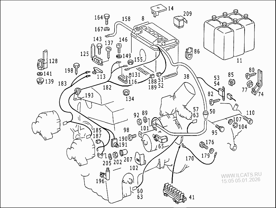 BATTERY,STARTER/ALTERNATOR CABLE MERCEDES 220 E / E 220&(124022)