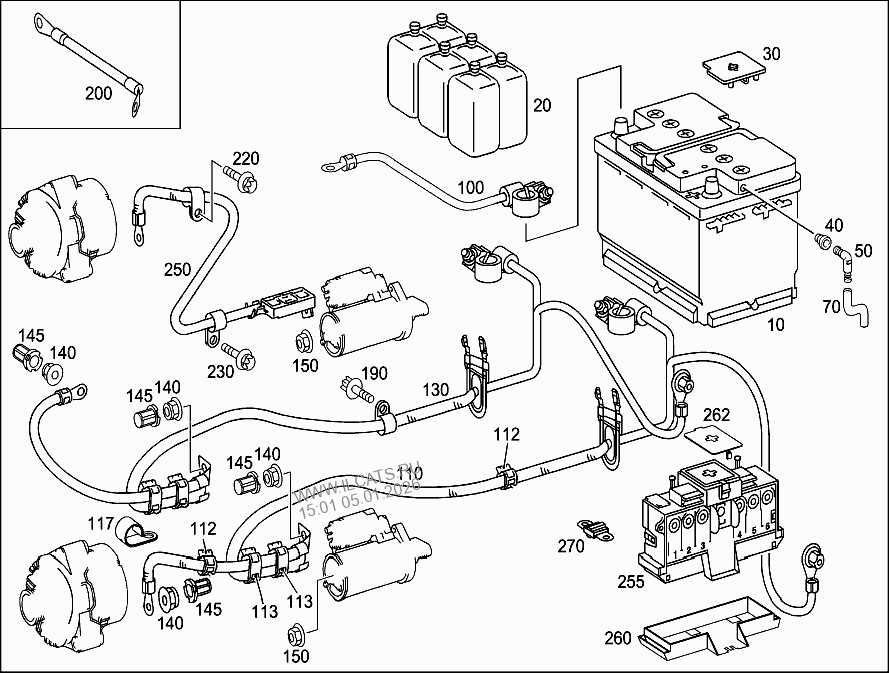 BATTERY,STARTER/ALTERNATOR CABLE MERCEDES C 320&(203064)