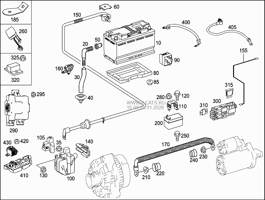 BATTERY,STARTER/ALTERNATOR CABLE MERCEDES ML 350&(164156)