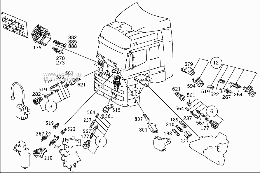 Parts contact