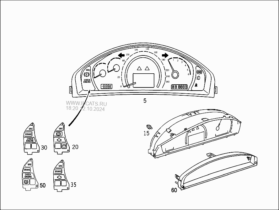 INSTRUMENT CLUSTER MERCEDES CL 600&(215376)