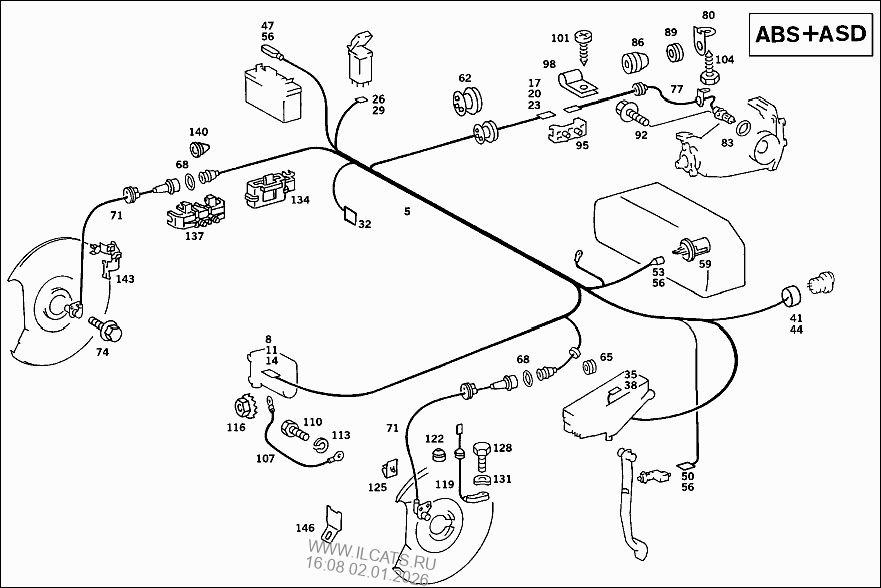 FRONT BRAKE LINING WEAR INDICATOR,ABS & AUTOMATIC LOCKING DIFFERENTIAL