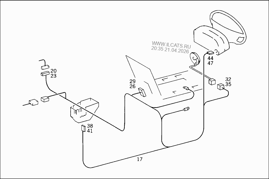 AIR POLLUTION CONTROL MERCEDES 380 SE USA&(126032)