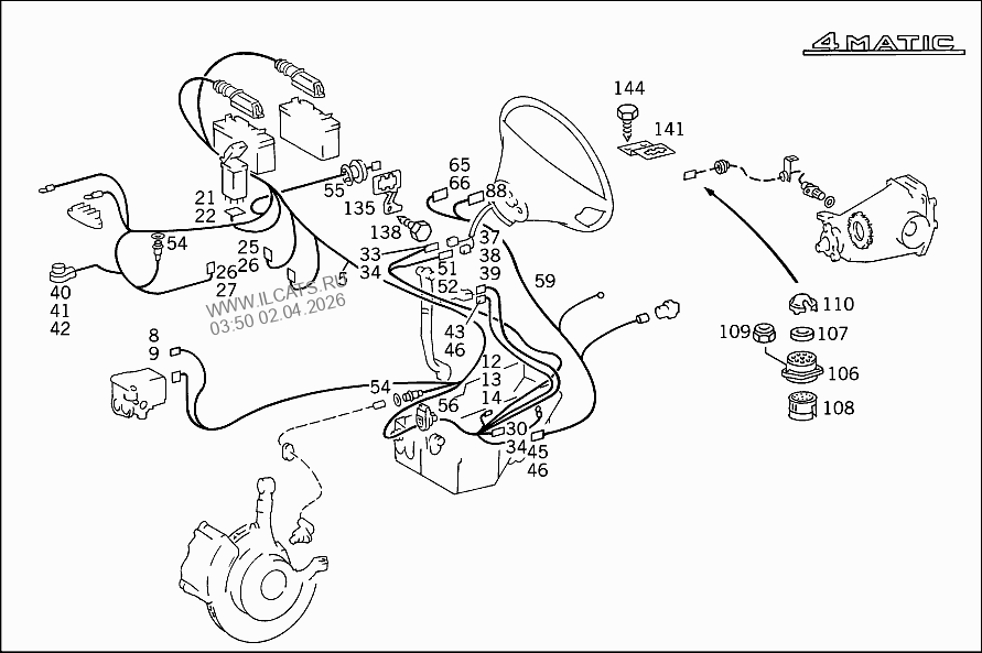 AIR POLLUTION CONTROL MERCEDES 450 SL USA&(107044)