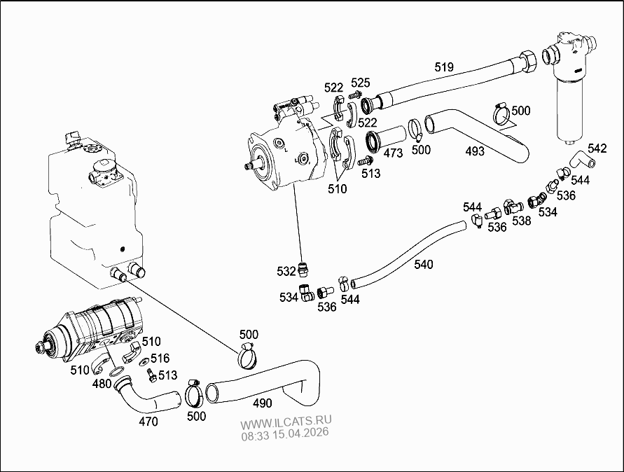 МАСЛЯНЫЙ РАДИАТОР, ГИДРОСИСТЕМА (ГИДРОПРИВОД РАБ. ОБОРУДОВАНИЯ ...