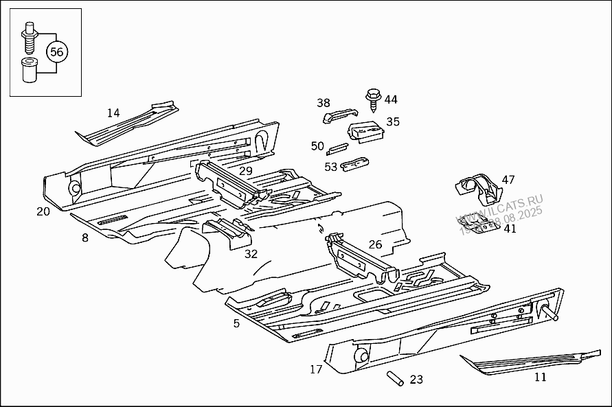FRONT FLOOR MERCEDES 500 SL / AMG 500 SL 6.0 SL 500 / SL 600 AMG&(129067)