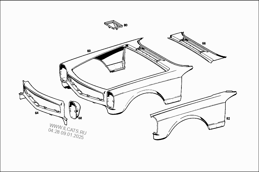 FRONT PANEL MERCEDES 230 SL&(113042)