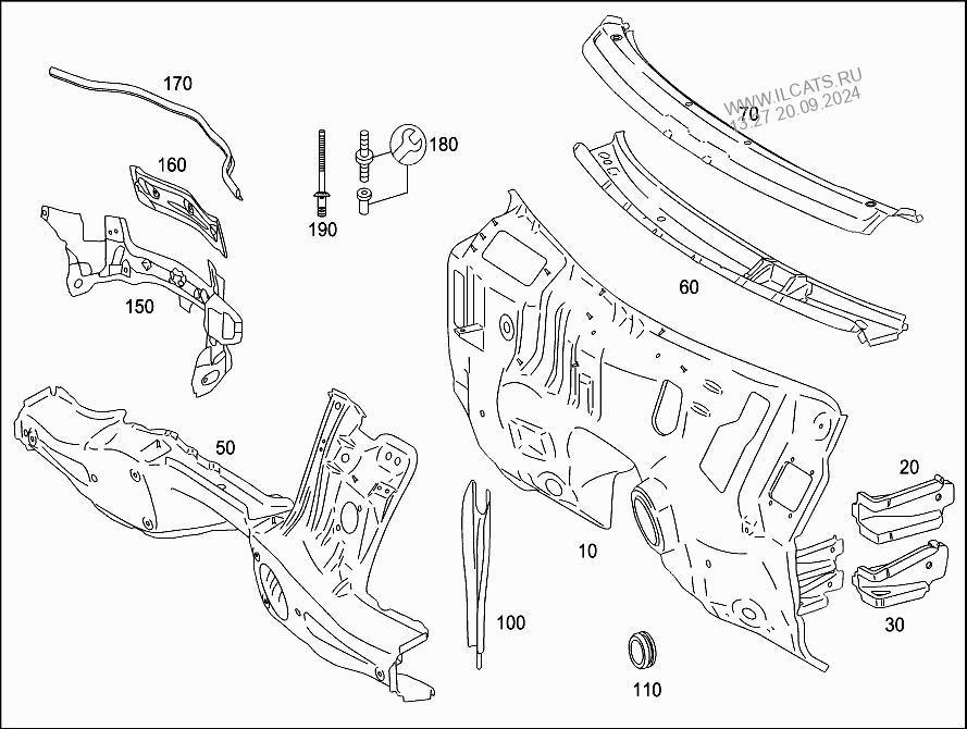 Моторный щит лада гранта