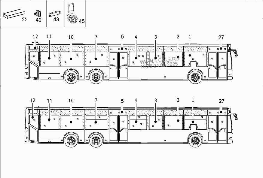 Чертеж mercedes o305