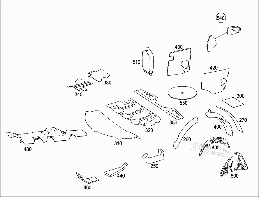 Карта запчастей мерседес