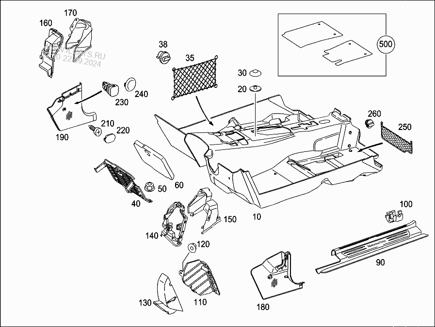 Карта запчастей мерседес