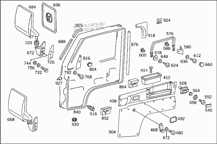 OUTSIDE REARVIEW MIRROR,ELECTR. ADJUSTMT. MERCEDES 300 SDL USA&(126125)