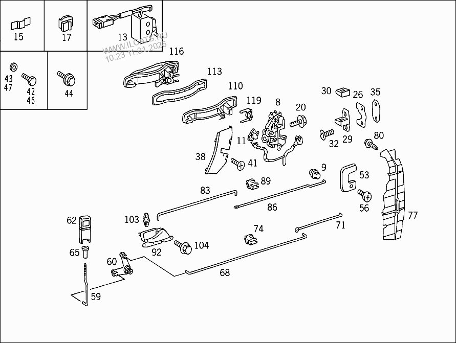 CLOSING SYSTEM MERCEDES 600 SEL V12 / S 600&(140057)