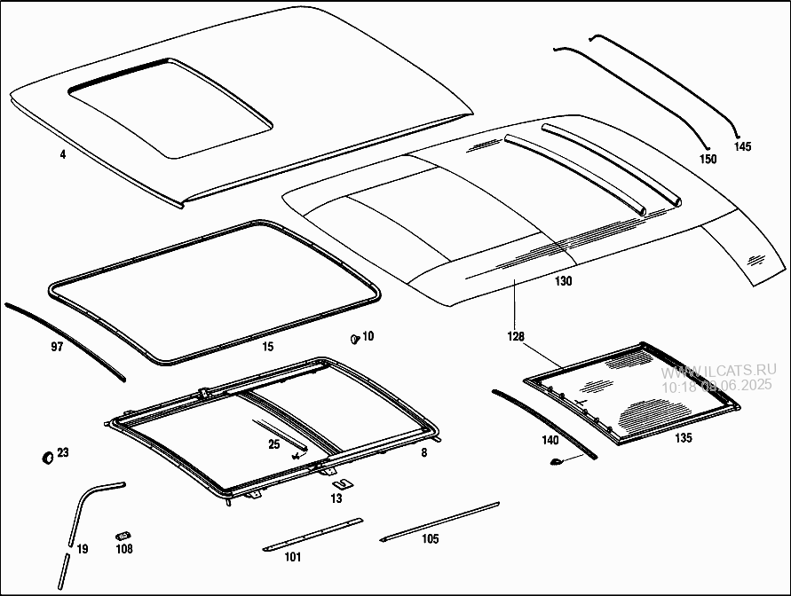 Люк мерседес 124 схема