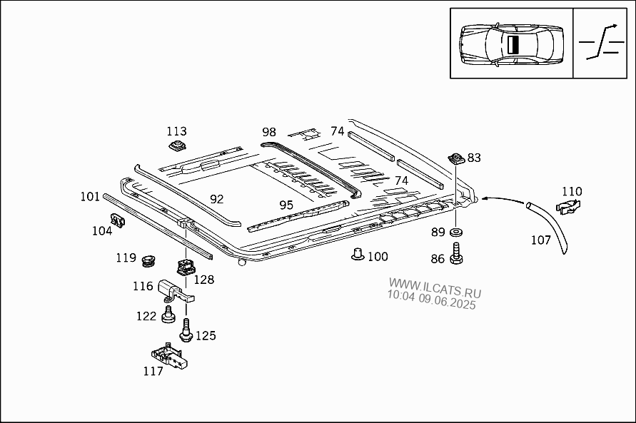 Как разобрать люк на мерседес 210