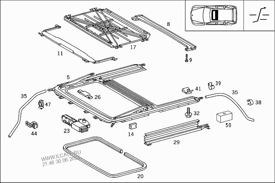 Схема люка w210