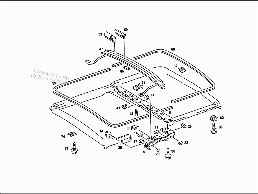 Схема люка w124