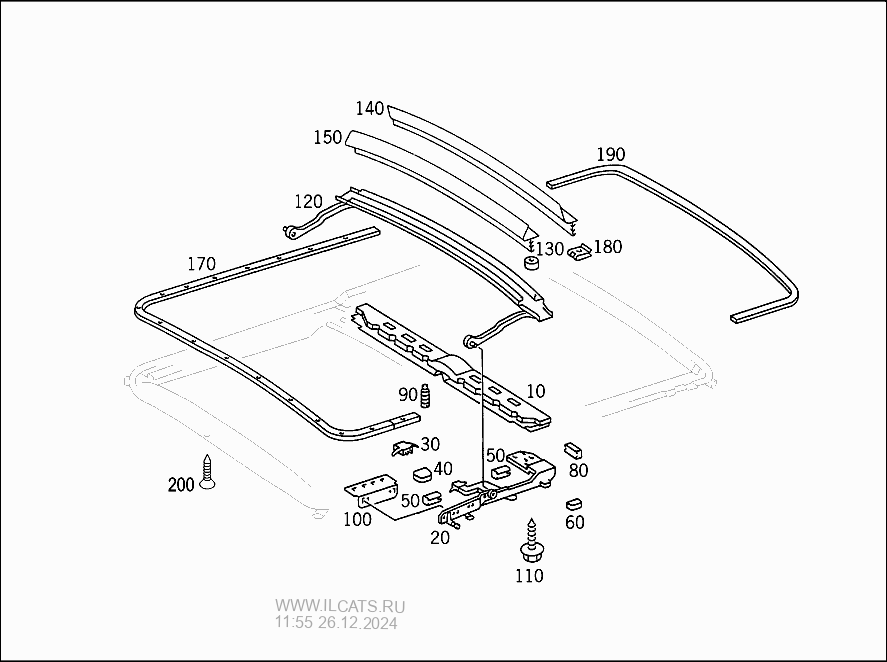 SLIDING/LIFTING ROOF TRANSPORT BRIDGE MERCEDES G 270 CDI&(463322)