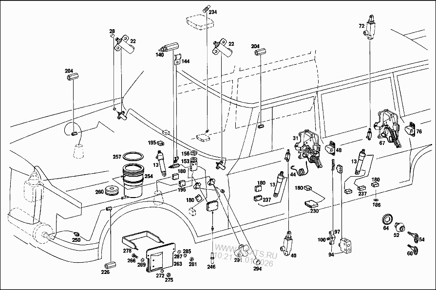 ВАКУУМНАЯ СИСТЕМА MERCEDES 600&(100014)