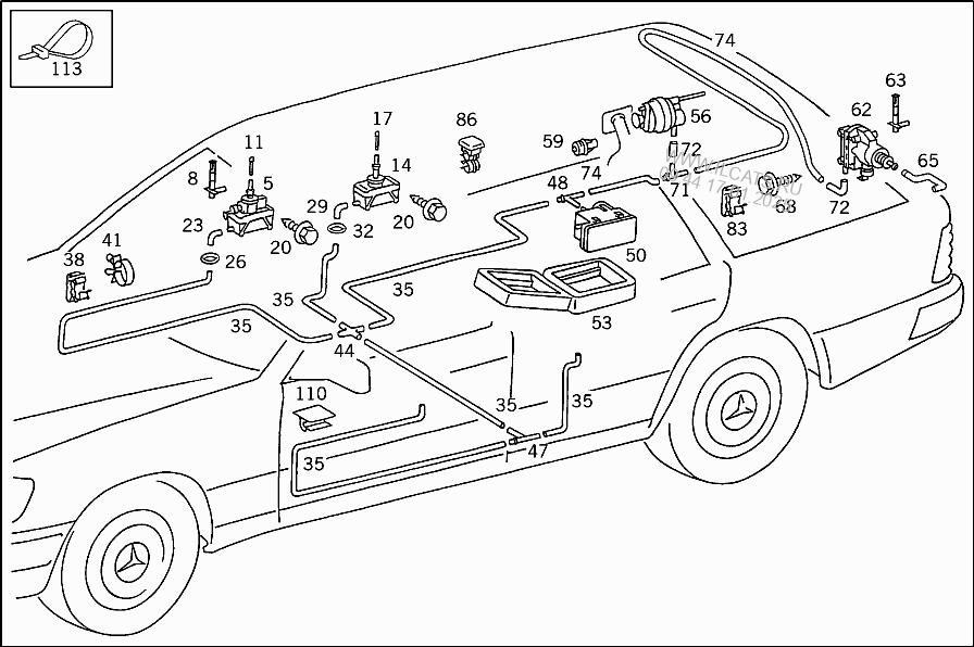 CENTRAL LOCKING MECHANISM MERCEDES 300 TE&(124090)